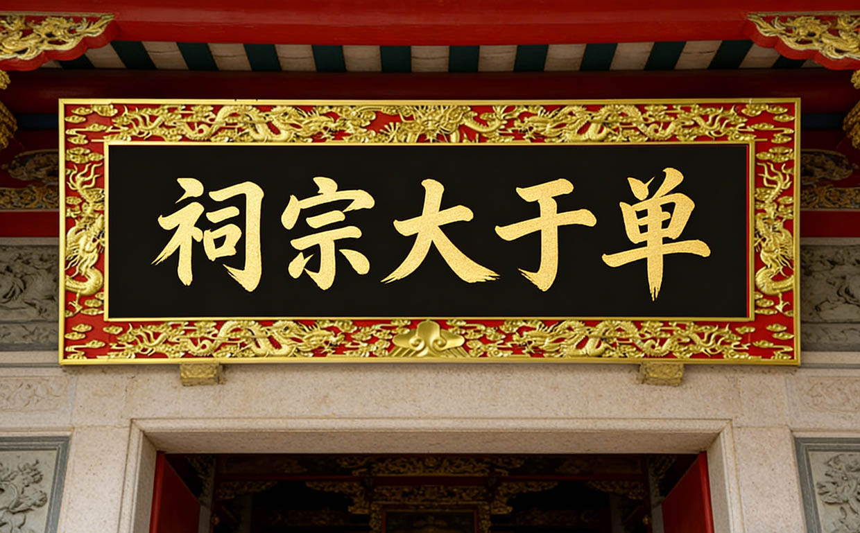 单于氏宗祠牌匾